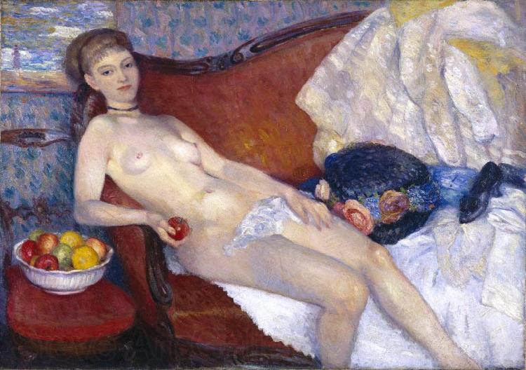 William Glackens Nude with Apple France oil painting art